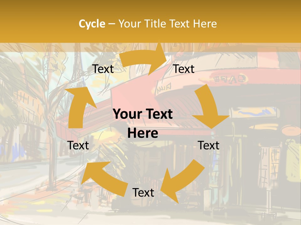 Cityscape Travel Map PowerPoint Template