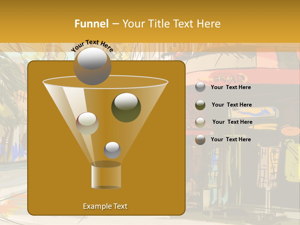 Cityscape Travel Map PowerPoint Template