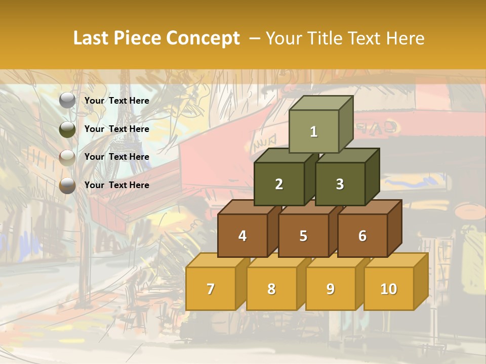 Cityscape Travel Map PowerPoint Template