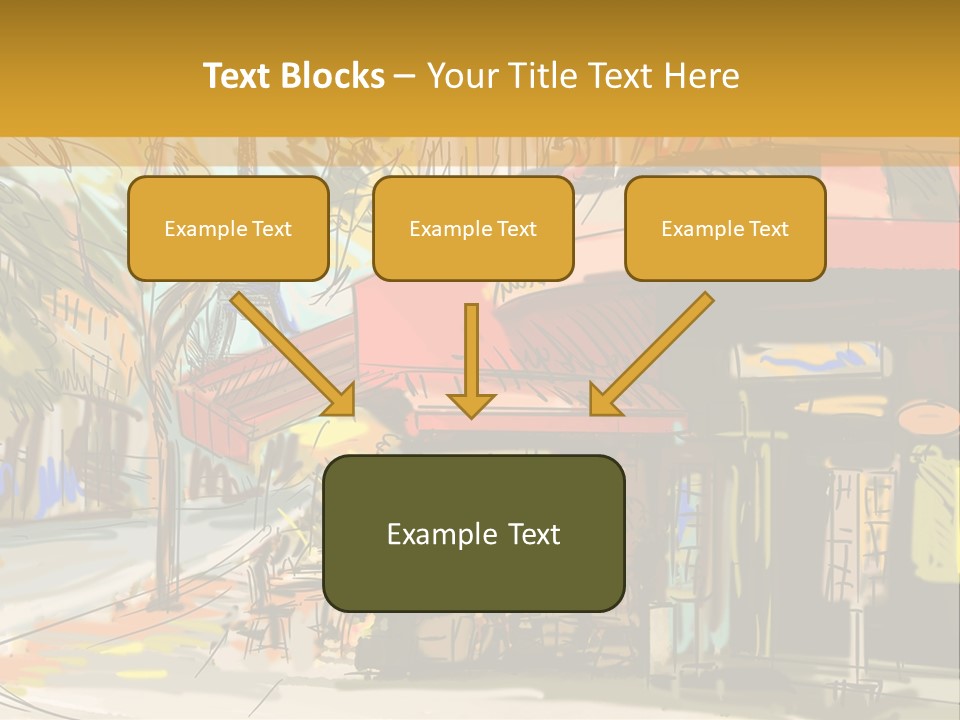 Cityscape Travel Map PowerPoint Template