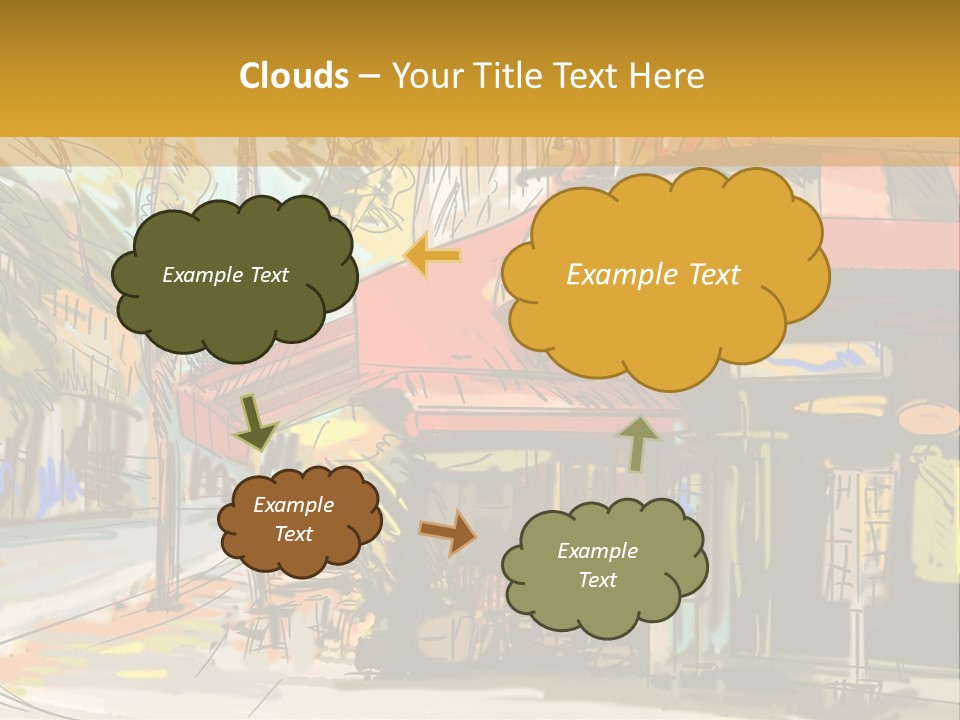 Cityscape Travel Map PowerPoint Template