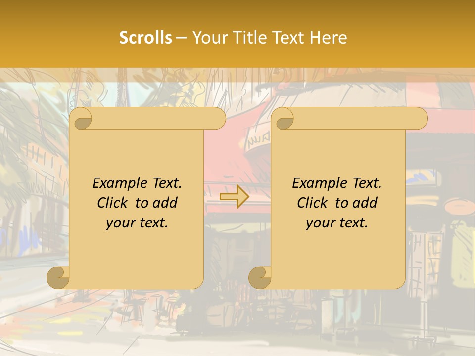 Cityscape Travel Map PowerPoint Template