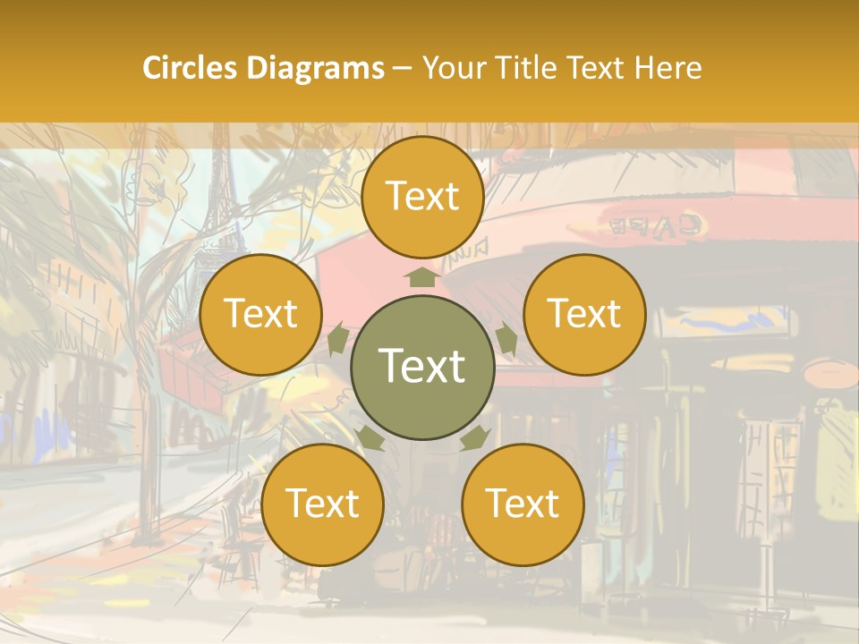 Cityscape Travel Map PowerPoint Template
