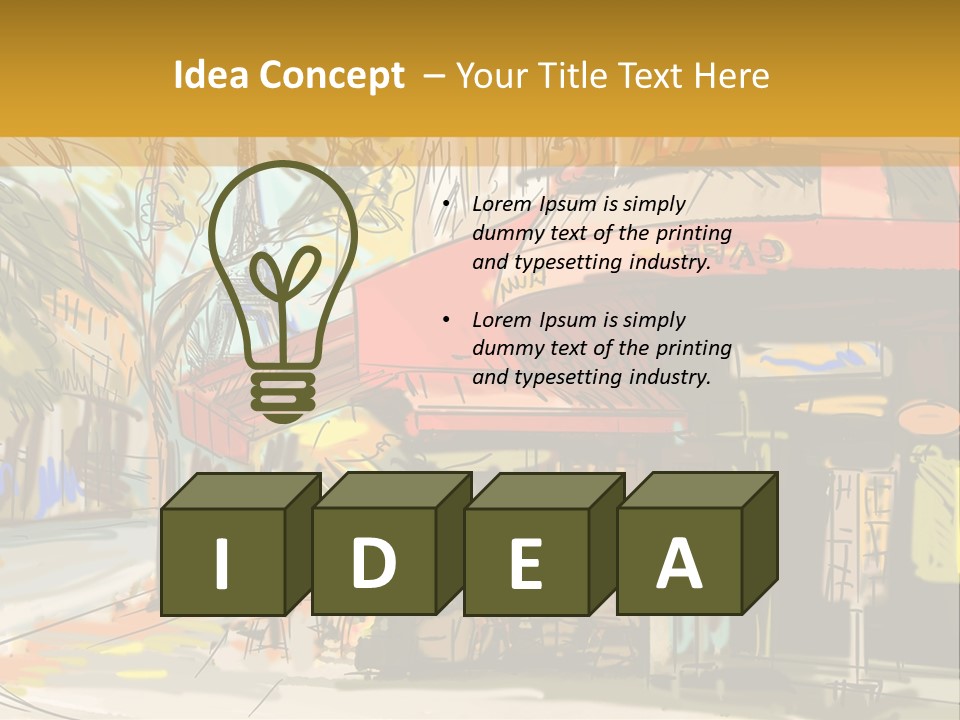 Cityscape Travel Map PowerPoint Template