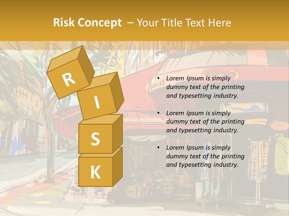 Cityscape Travel Map PowerPoint Template