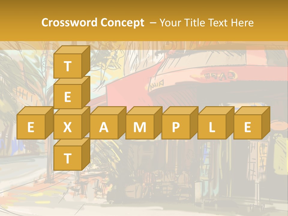 Cityscape Travel Map PowerPoint Template