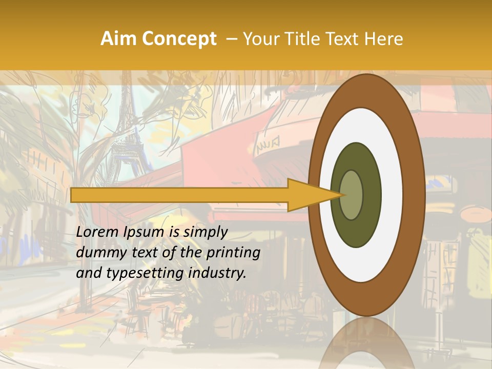 Cityscape Travel Map PowerPoint Template