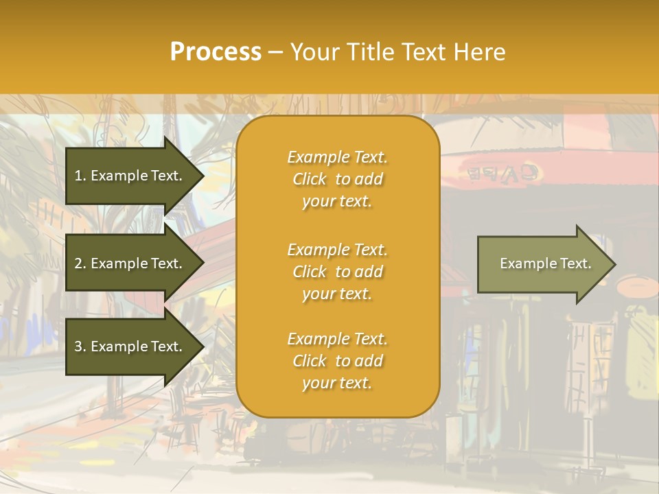 Cityscape Travel Map PowerPoint Template
