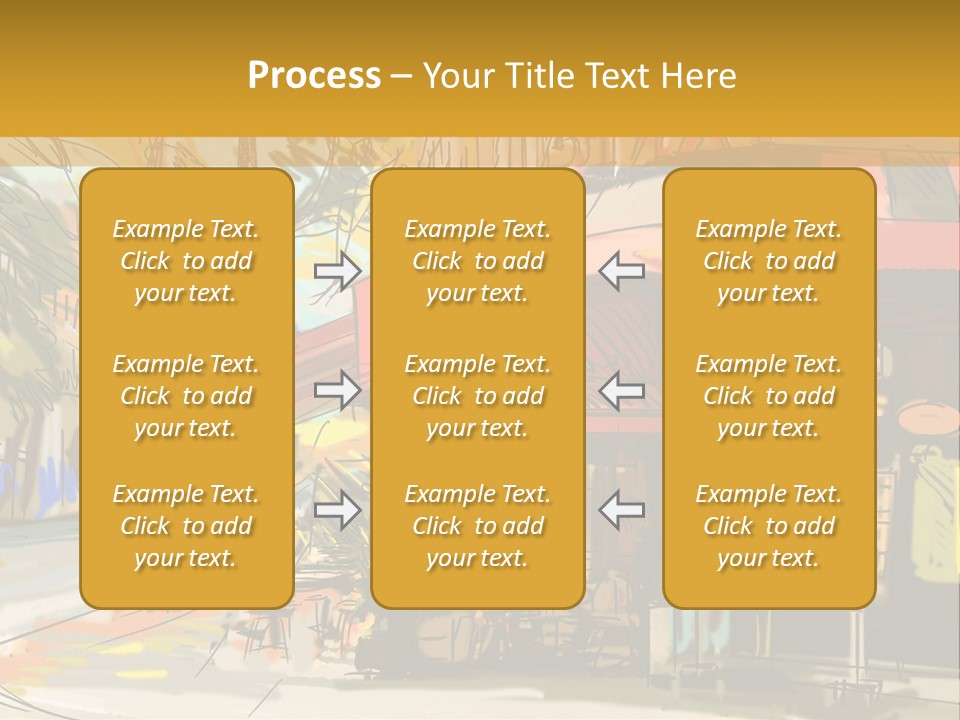 Cityscape Travel Map PowerPoint Template