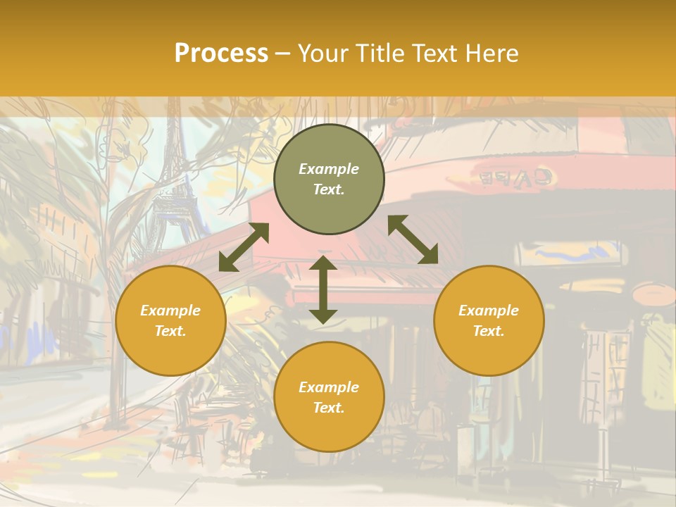 Cityscape Travel Map PowerPoint Template