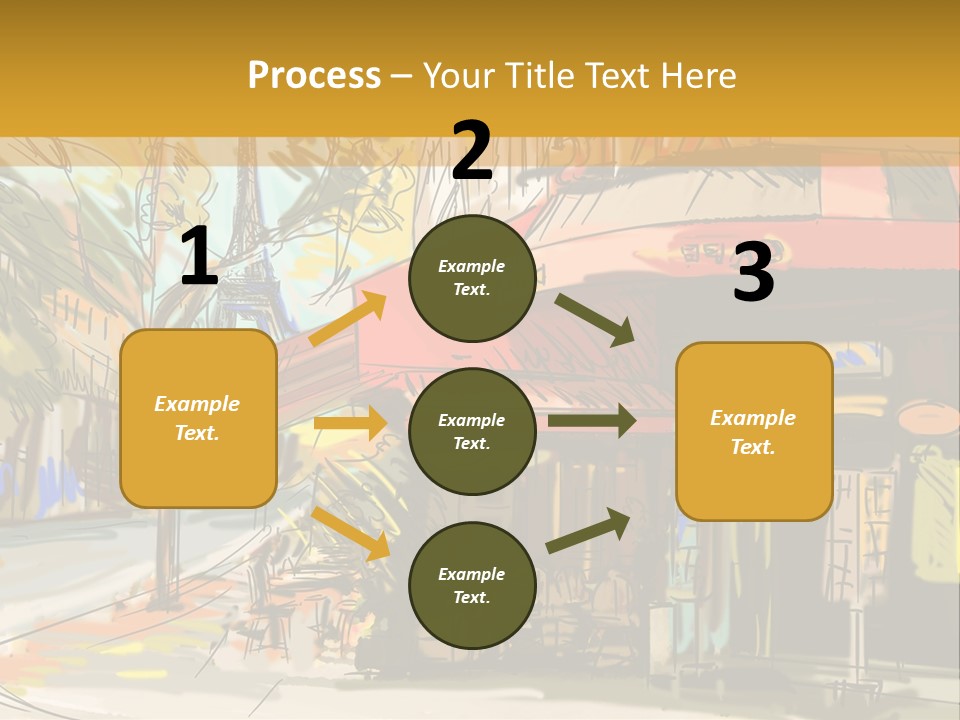 Cityscape Travel Map PowerPoint Template