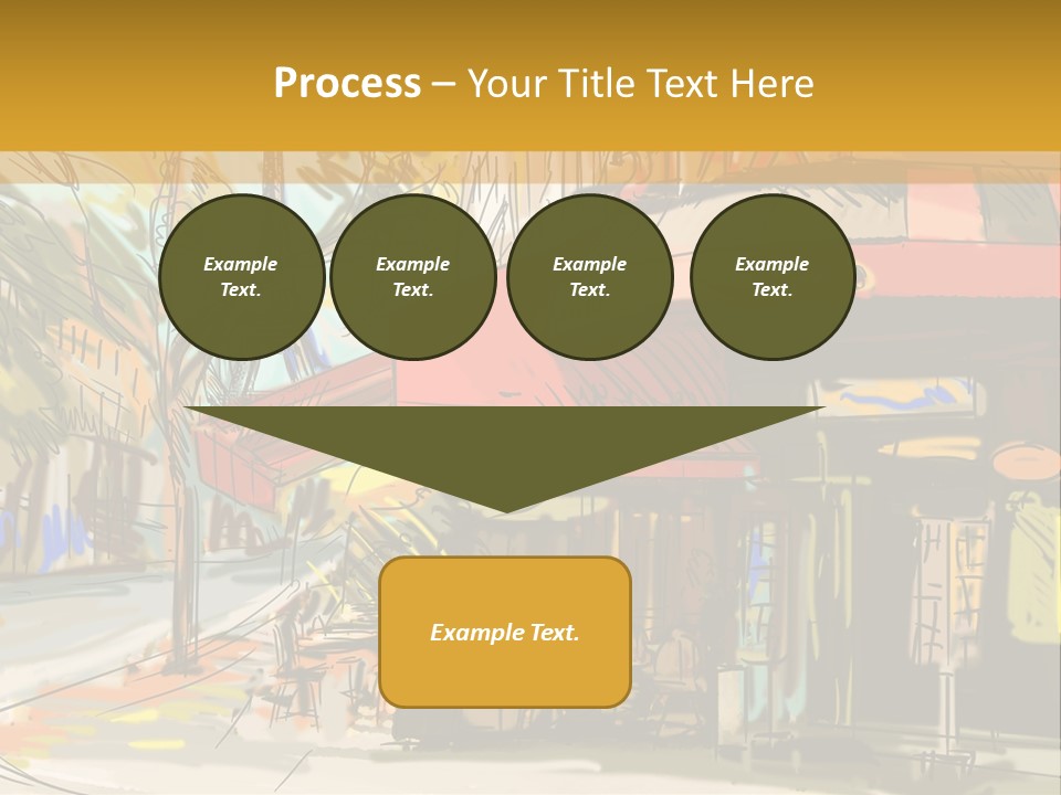 Cityscape Travel Map PowerPoint Template