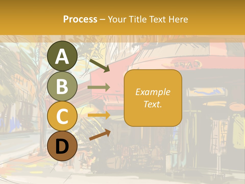 Cityscape Travel Map PowerPoint Template