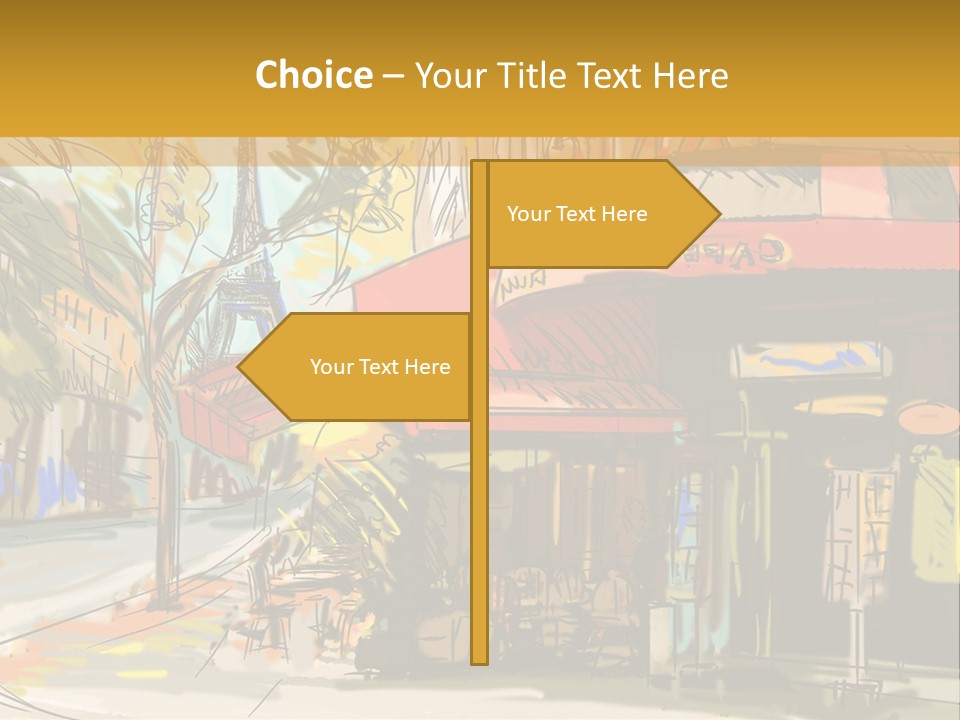 Cityscape Travel Map PowerPoint Template