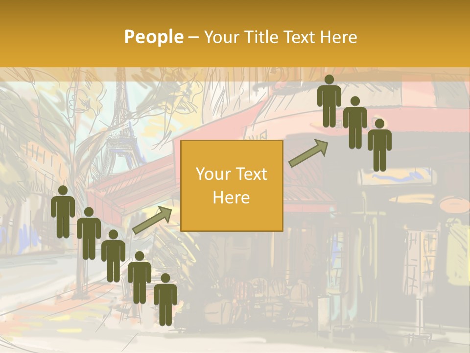 Cityscape Travel Map PowerPoint Template