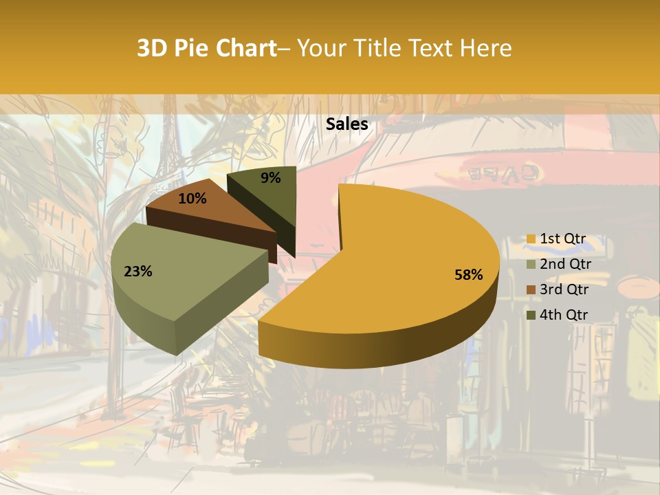 Cityscape Travel Map PowerPoint Template