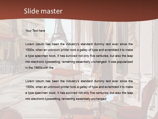 Outline Lantern Paris PowerPoint Template