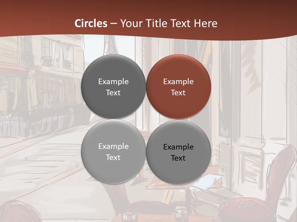 Outline Lantern Paris PowerPoint Template