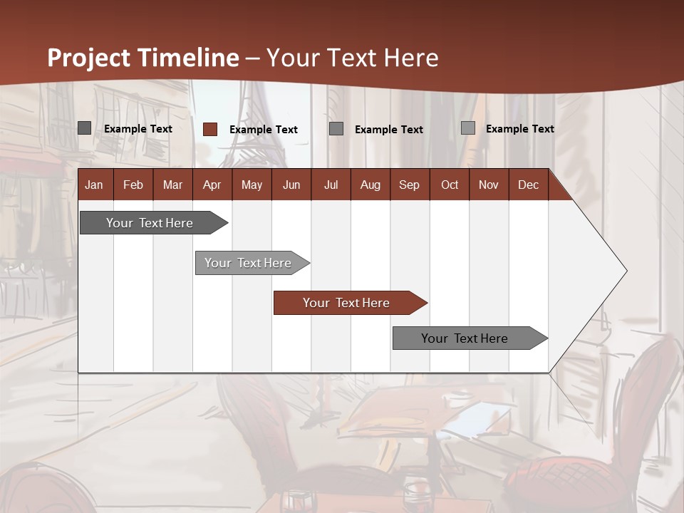 Outline Lantern Paris PowerPoint Template