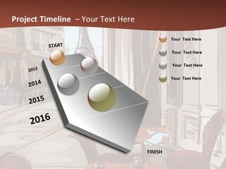 Outline Lantern Paris PowerPoint Template