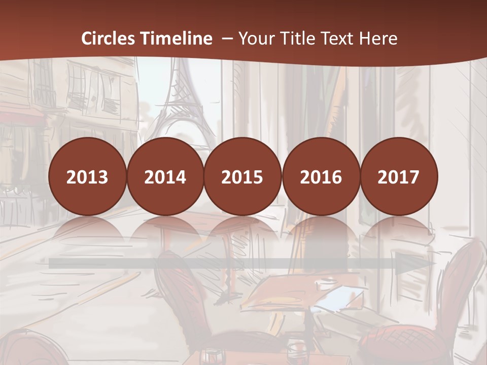 Outline Lantern Paris PowerPoint Template