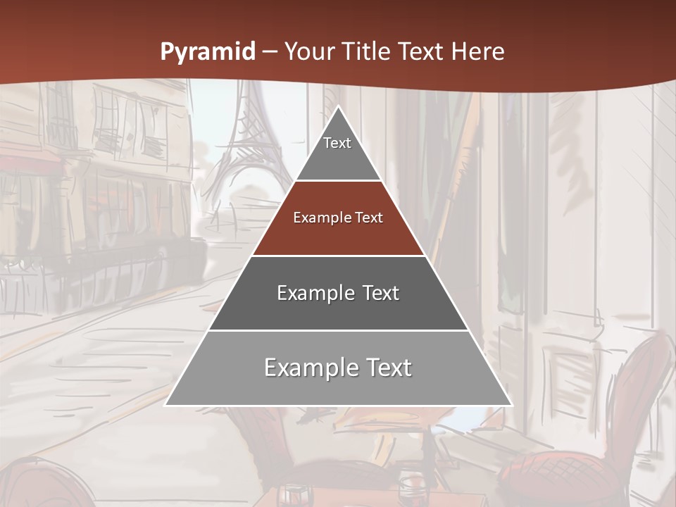 Outline Lantern Paris PowerPoint Template