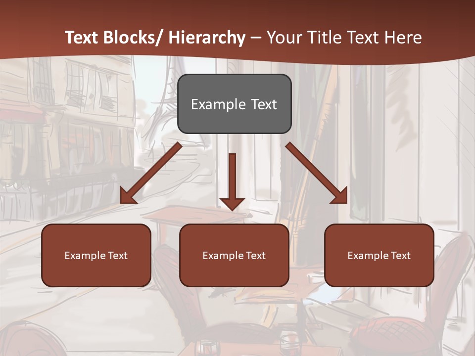 Outline Lantern Paris PowerPoint Template