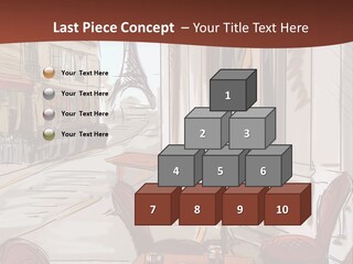 Outline Lantern Paris PowerPoint Template