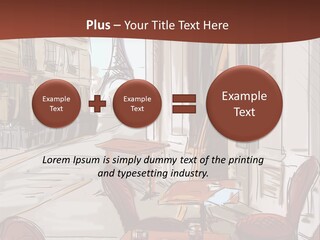 Outline Lantern Paris PowerPoint Template