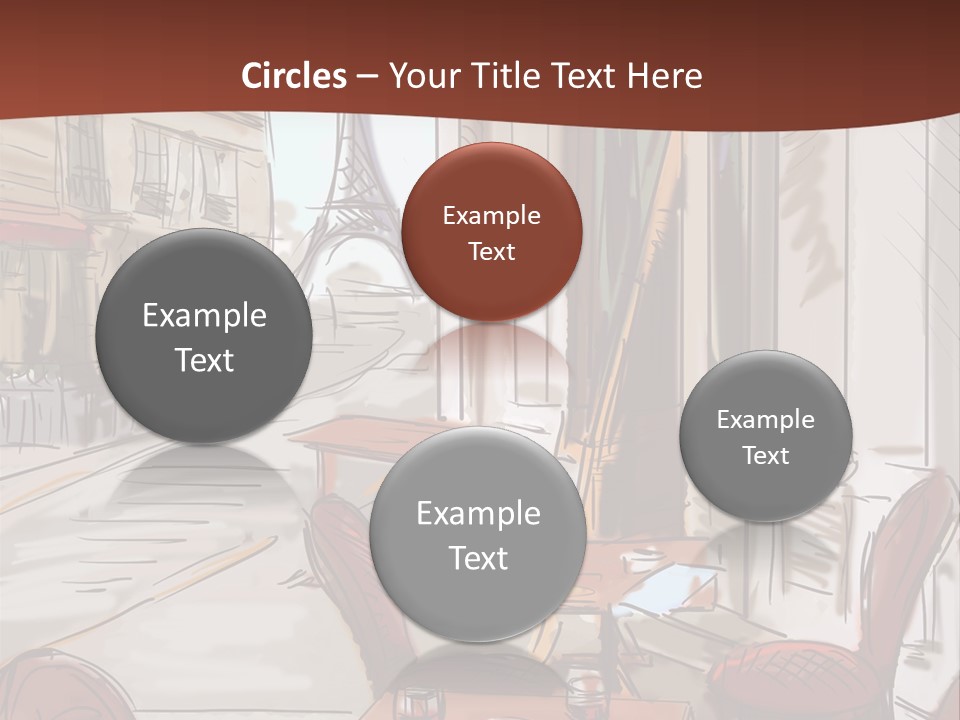 Outline Lantern Paris PowerPoint Template