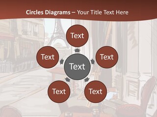 Outline Lantern Paris PowerPoint Template