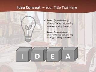 Outline Lantern Paris PowerPoint Template