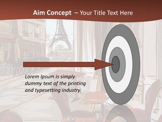 Outline Lantern Paris PowerPoint Template