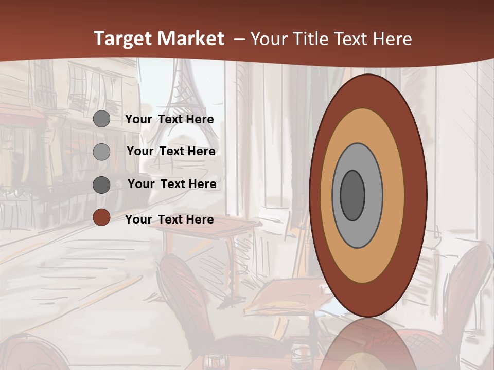 Outline Lantern Paris PowerPoint Template