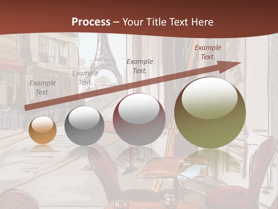 Outline Lantern Paris PowerPoint Template