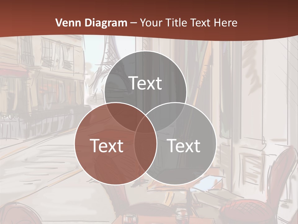 Outline Lantern Paris PowerPoint Template