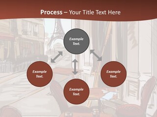 Outline Lantern Paris PowerPoint Template