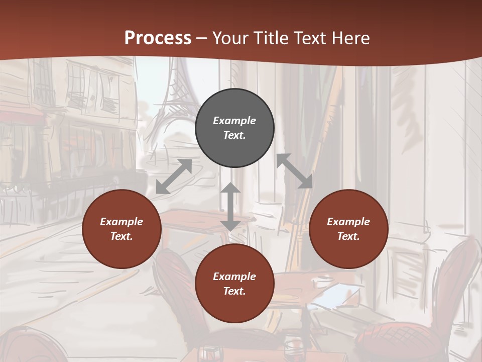 Outline Lantern Paris PowerPoint Template