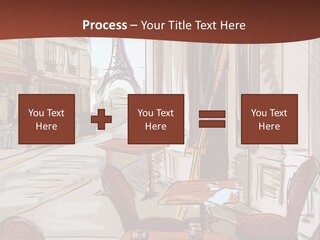 Outline Lantern Paris PowerPoint Template
