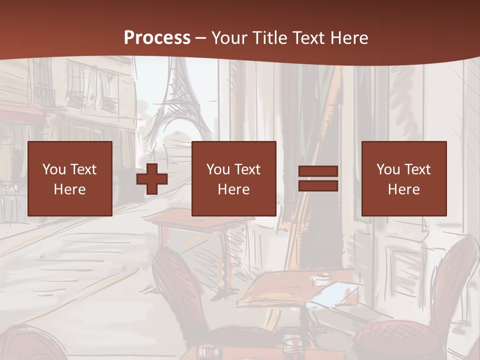 Outline Lantern Paris PowerPoint Template