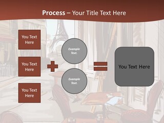 Outline Lantern Paris PowerPoint Template