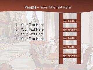 Outline Lantern Paris PowerPoint Template