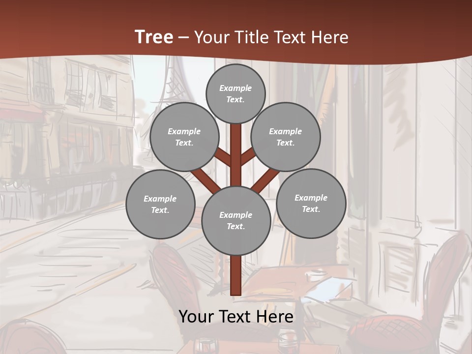 Outline Lantern Paris PowerPoint Template