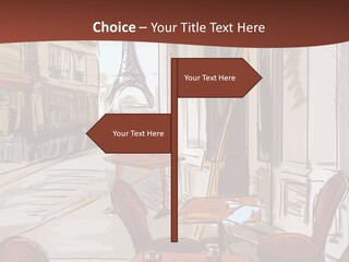 Outline Lantern Paris PowerPoint Template