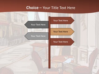 Outline Lantern Paris PowerPoint Template