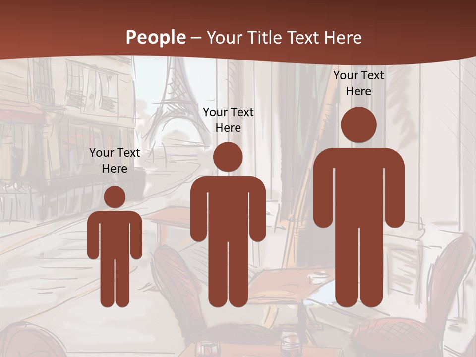 Outline Lantern Paris PowerPoint Template