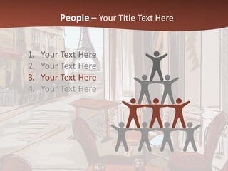 Outline Lantern Paris PowerPoint Template