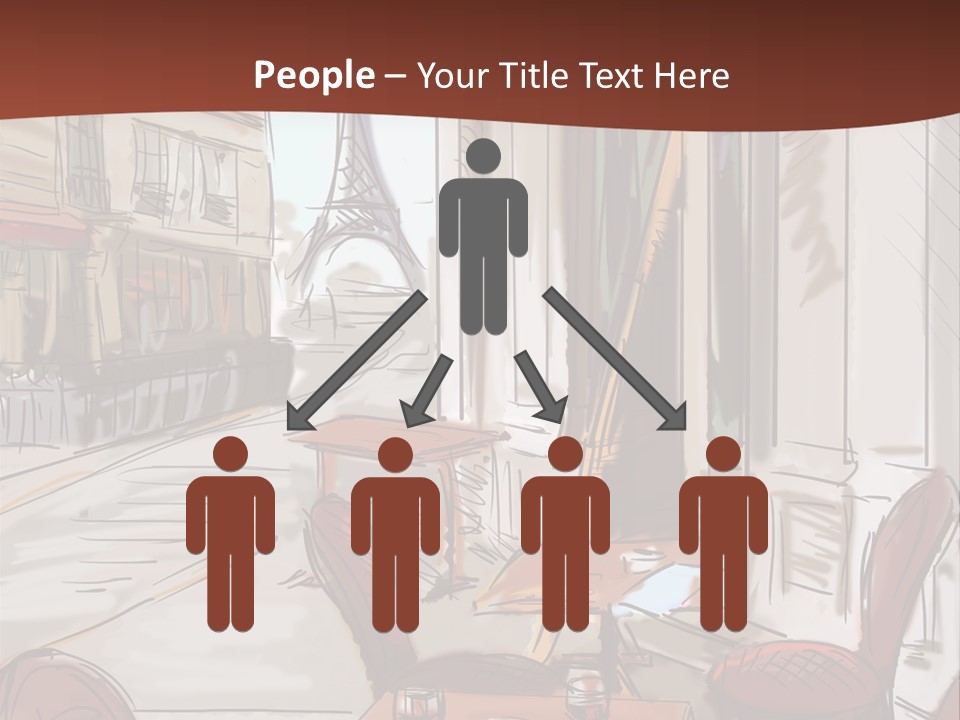 Outline Lantern Paris PowerPoint Template