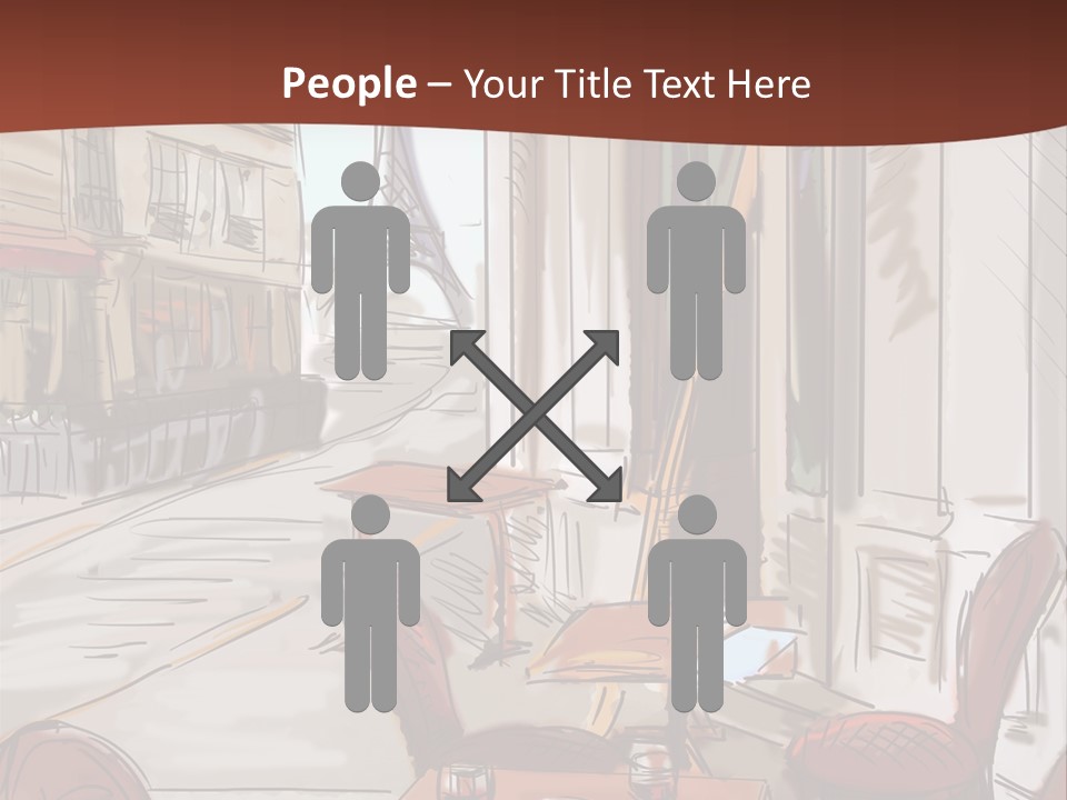 Outline Lantern Paris PowerPoint Template