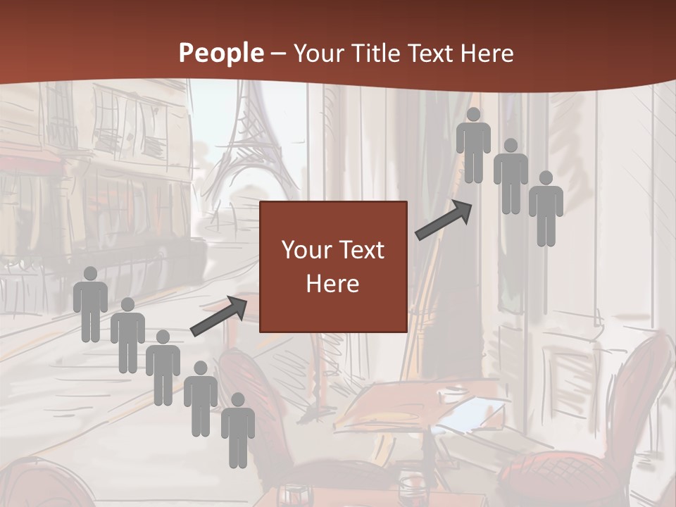 Outline Lantern Paris PowerPoint Template